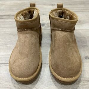 Maurices Tan Faux Fur Lined Ankle Boots